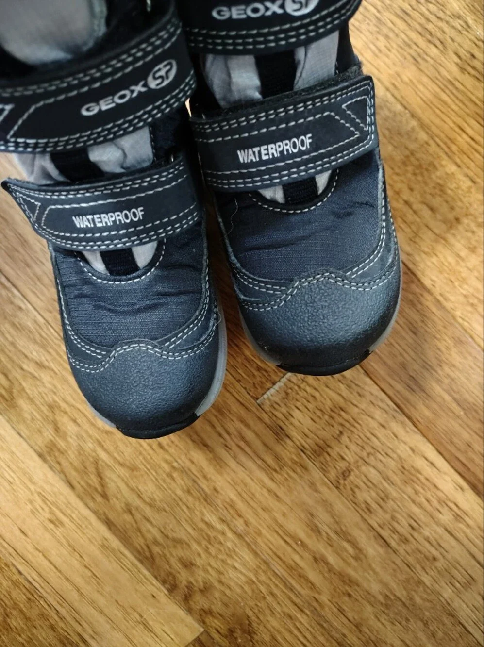 Geox Black and Gray Toddler Waterproof Snow Boots